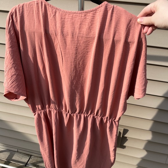 Pink coral wrap dress - Picture 2 of 2